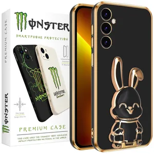  Magic rabbit-1 monster cover suitable for Samsung Galaxy A24 4G / A24 5G mobile phone with holder base 