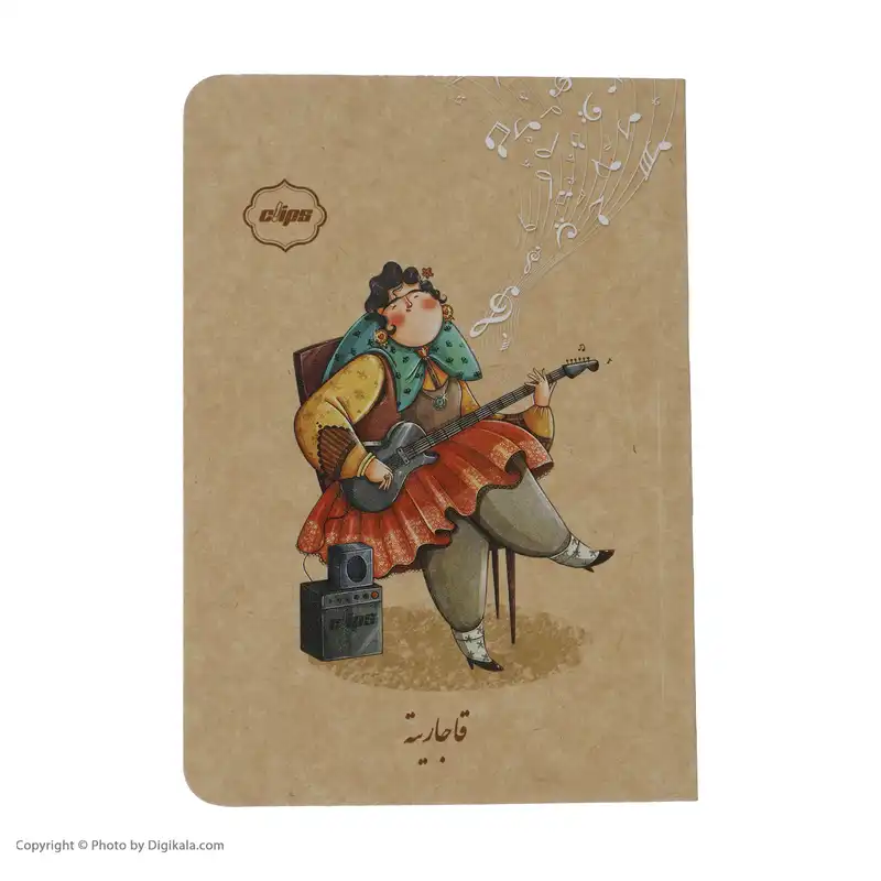 دفتر کرافت 100 برگ کلیپس مدل قاجاریته کد 1817-2