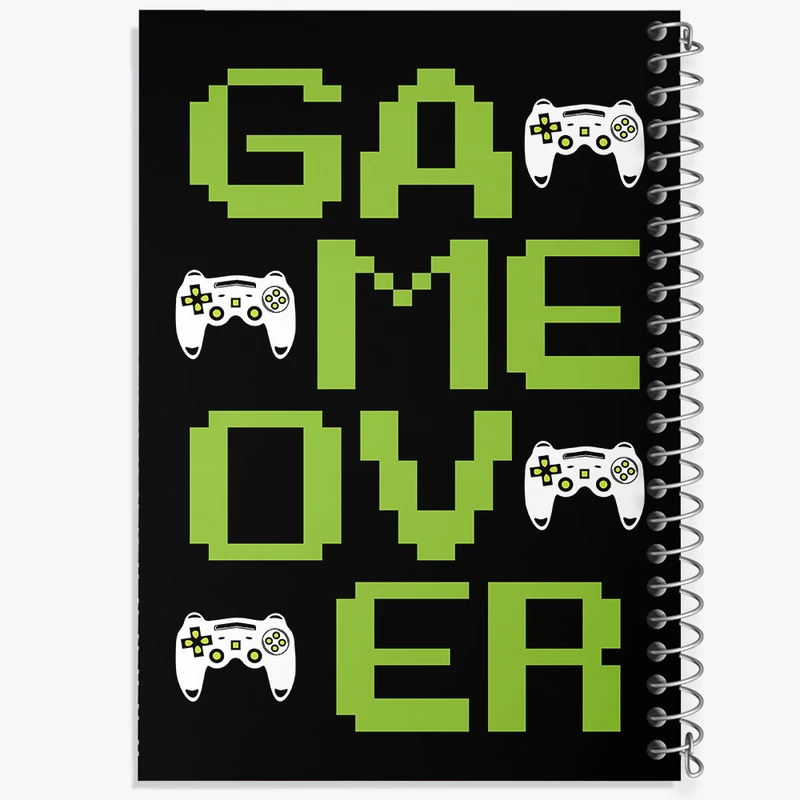 دفتر ژورنال نویسی 50 برگ خندالو مدل نقطه ای طرح Game Over کد N922