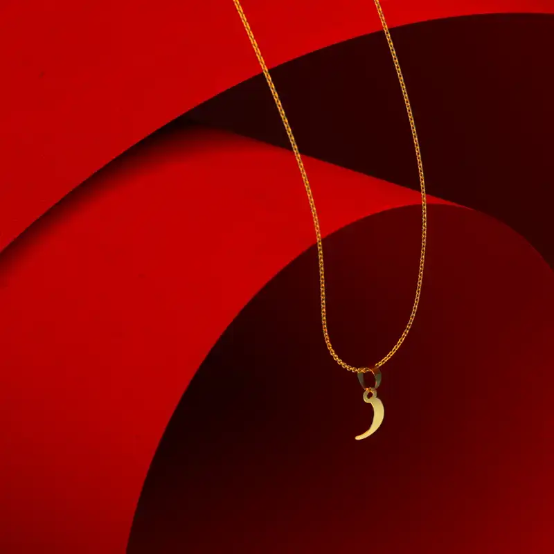 گردنبند طلا 18 عیار زنانه مدوپد مدل حرف د کد I3-1-1342