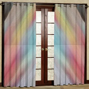    پرده مدل طرح دار قلبی مخمل پانچی کد 2710 سایز 140x280 سانتی متر