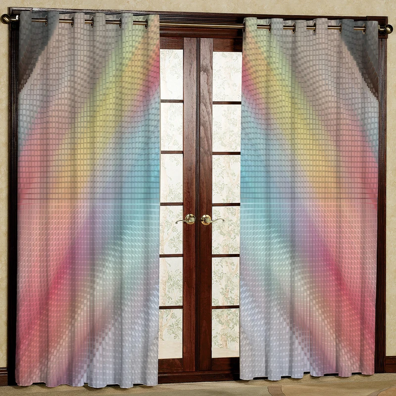    پرده مدل طرح دار قلبی مخمل پانچی کد 2710 سایز 140x280 سانتی متر