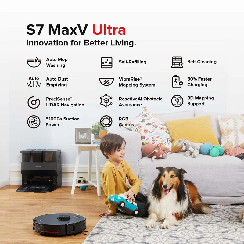 قیمت و خرید جاروبرقی رباتیک روبوراک مدل S7 Max V Ultra