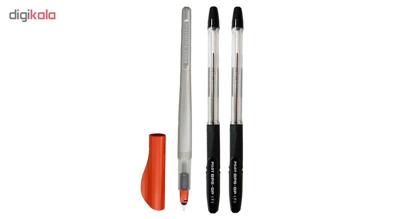 قلم کالیگرافی پایلوت مدل پارالل با نوک نوشتاری 1.5 میلی متری به همراه بسته دوعددی خودکار پایلوت BPS-GP