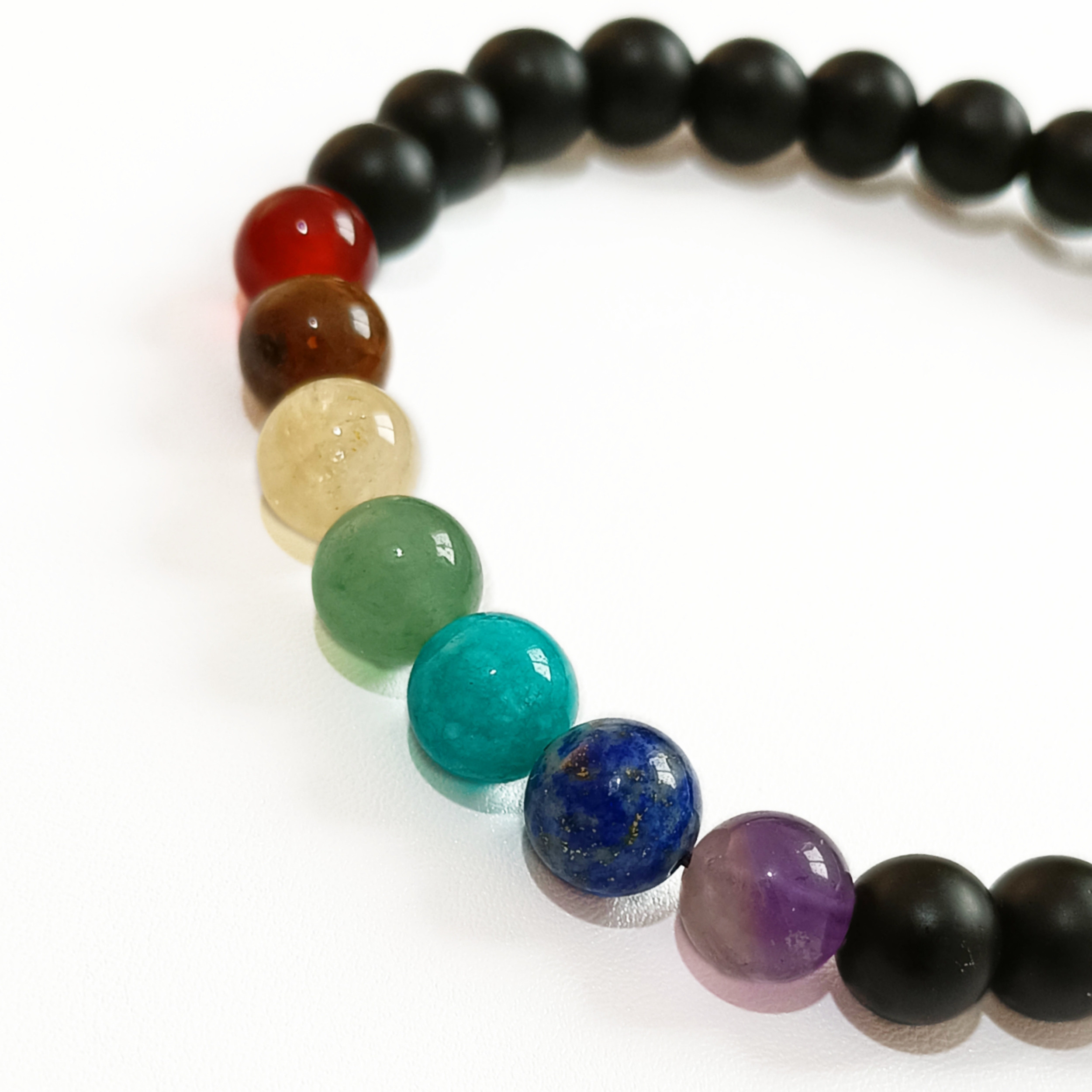 دستبند مدل سنگی هفت چاکرا