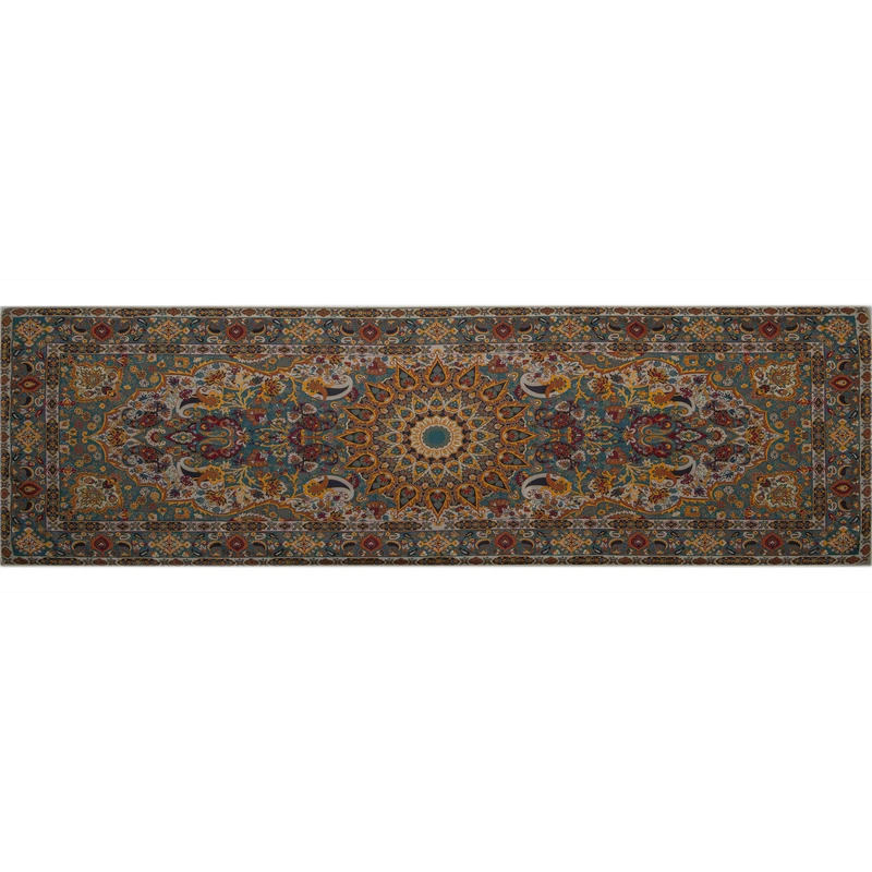 رانر ترمه عدل کشمیر طرح باغ بهشت رنگ قرمز b22