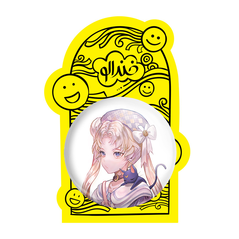آینه جیبی خندالو طرح اوساگی تسوکینو انیمه سیلور مون Sailor Moon مدل تاشو کد 17417