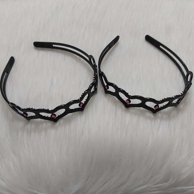 تل مو دخترانه مدل خالدار طرح قلب کد tl230 بسته 2 عددی