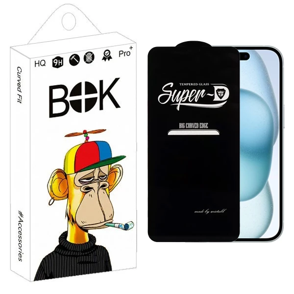 محافظ صفحه نمایش بوک مدل Transparent SuperD مناسب برای گوشی موبایل اپل iPhone 15