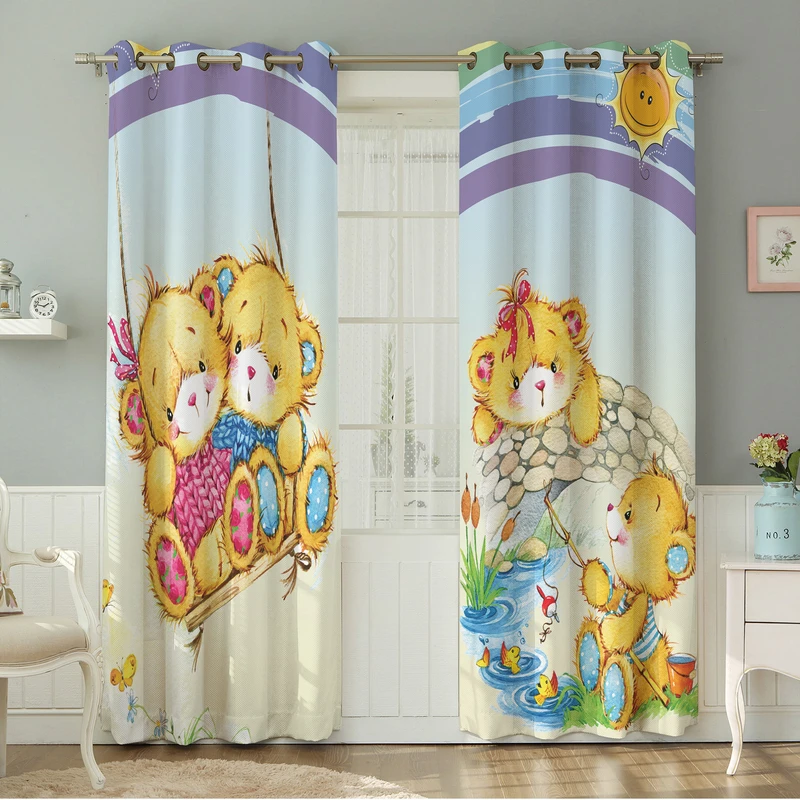 پرده نیروانا طرح کودک  مدل هازان کد 4771 سایز 140×280 سانتی متر