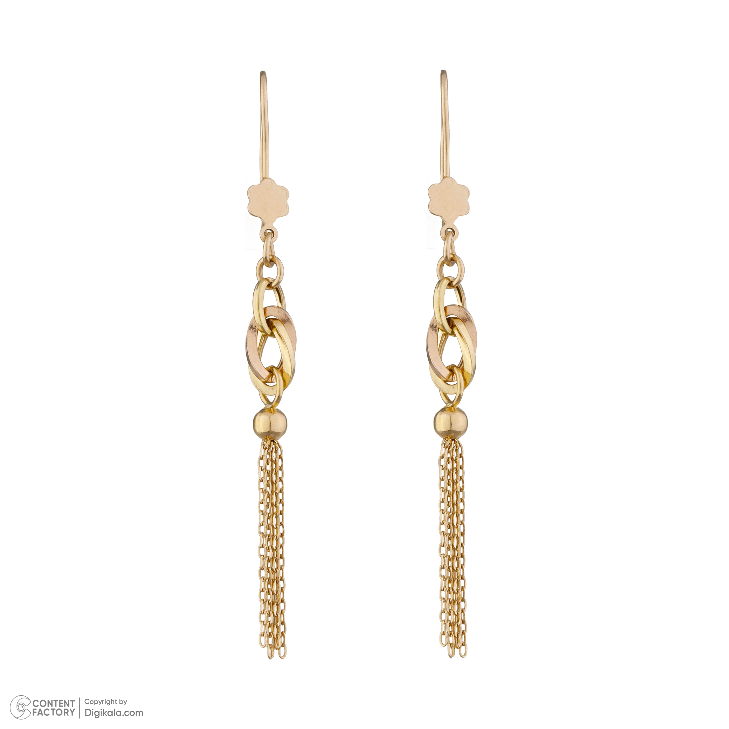 گوشواره طلا 18 عیار زنانه طلای مستجابی مدل 10213