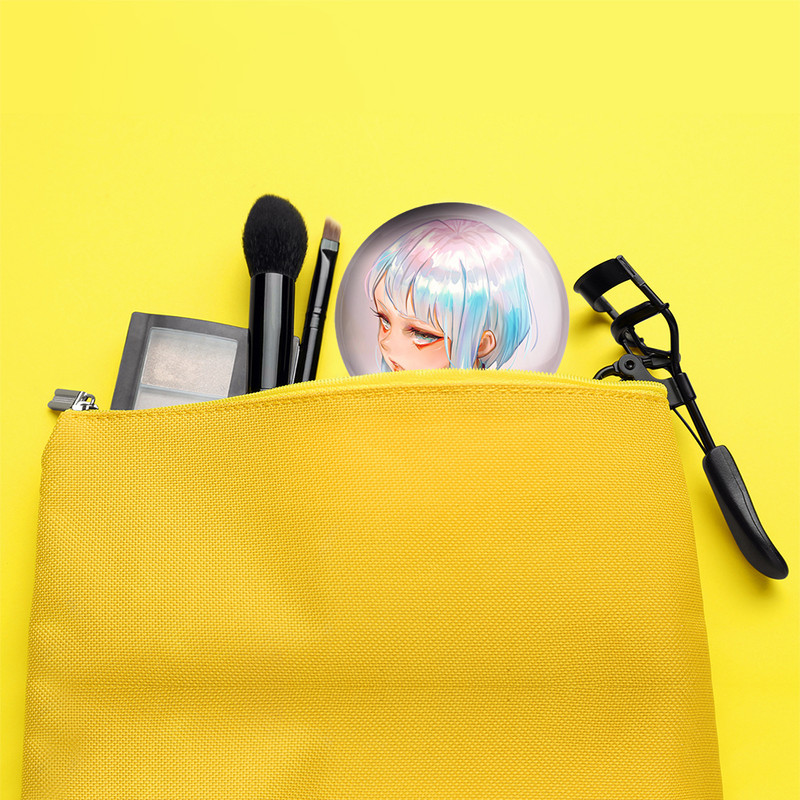 آینه جیبی خندالو مدل لوسی انیمه سایبرپانک کد 23983