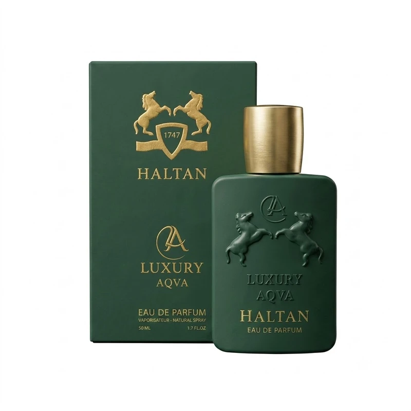 ادوپرفیوم مردانه لاکچری آکوا مدل HALTAN با رایحه گرم حجم 50 میلی‌لیتر 