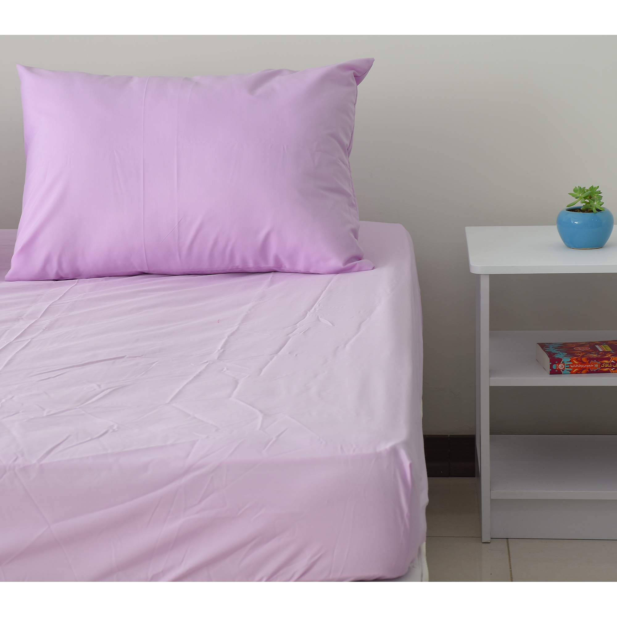 سرویس ملحفه بومرنگ مدل Plain-90 یکنفره 2 تکه