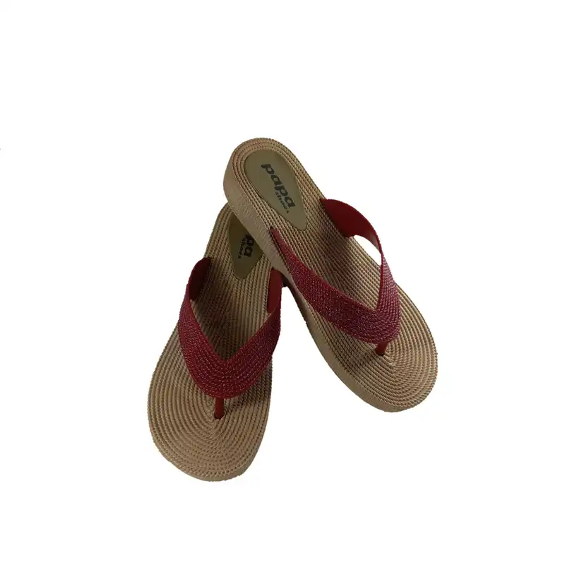 دمپایی لاانگشتی زنانه پاپا مدل ترمه پلاس