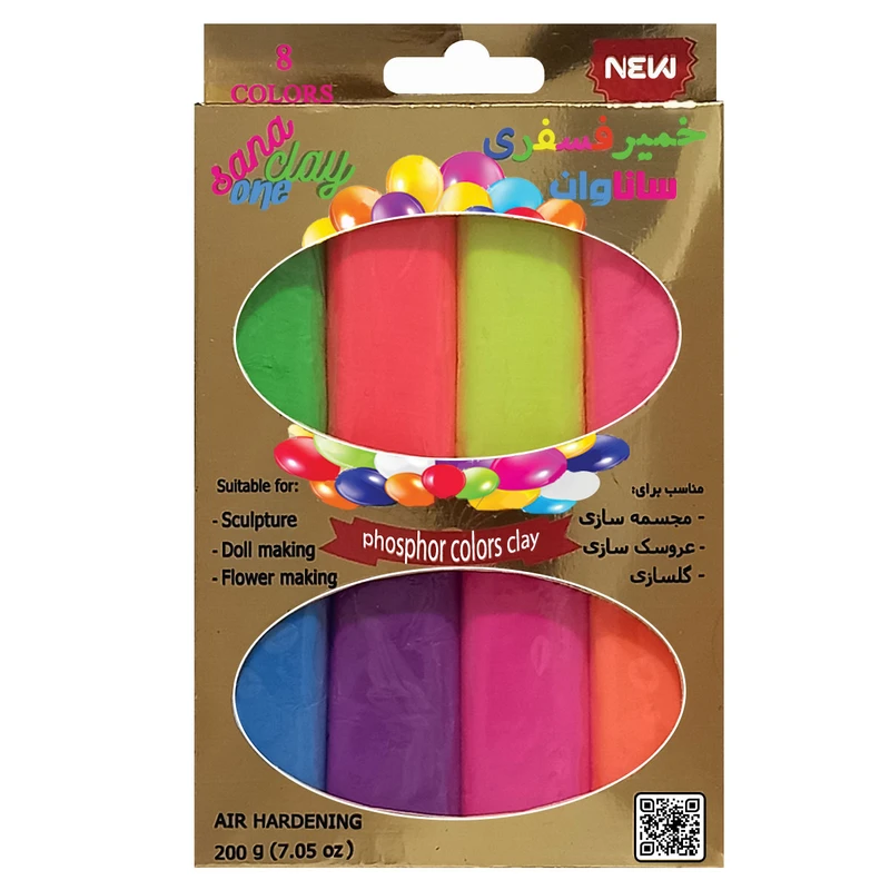 خمیر مجسمه سازی فسفری ساناوان مدل colors-8