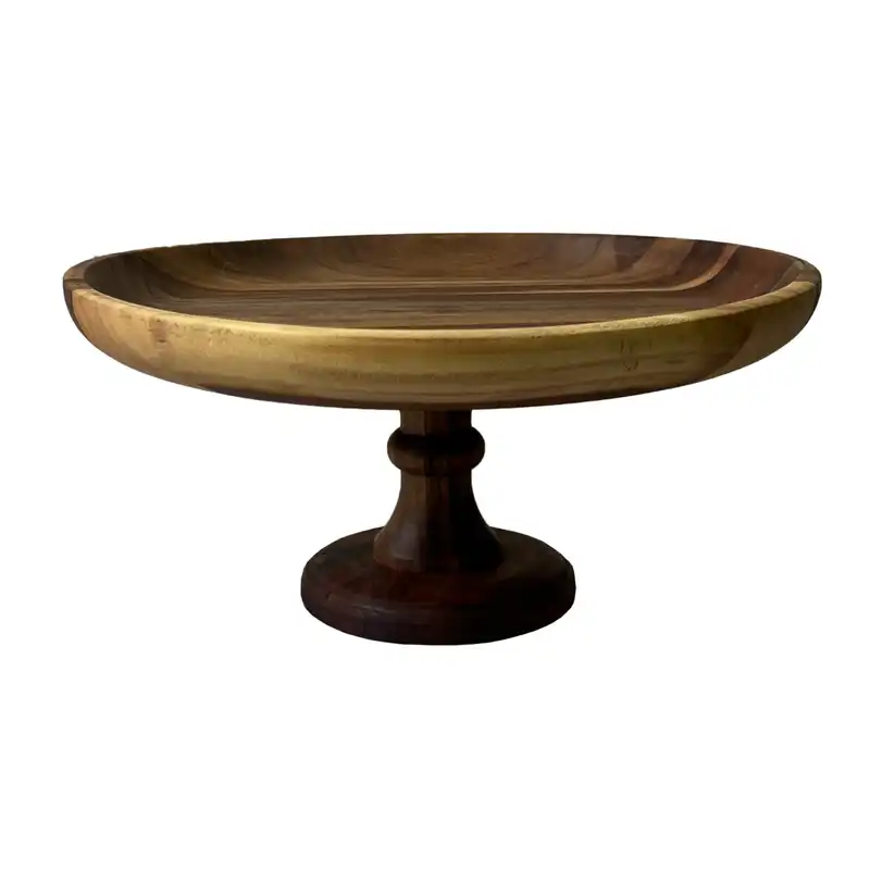 شیرینی خوری چوبی مدل پایه دار طرح گرد