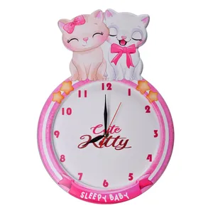 ساعت دیواری کودک مدل  گربه کوچولو CL-14