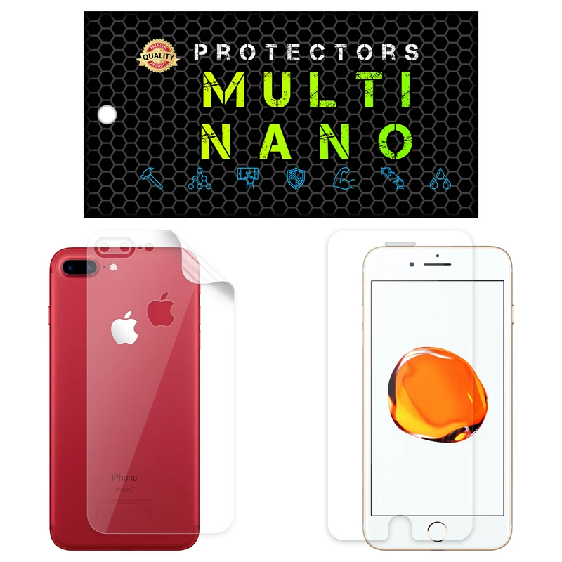 محافظ صفحه نمایش مولتی نانو مدل X-SFT مناسب برای گوشی موبایل اپل iPhone 7 Plus به همراه محافظ پشت