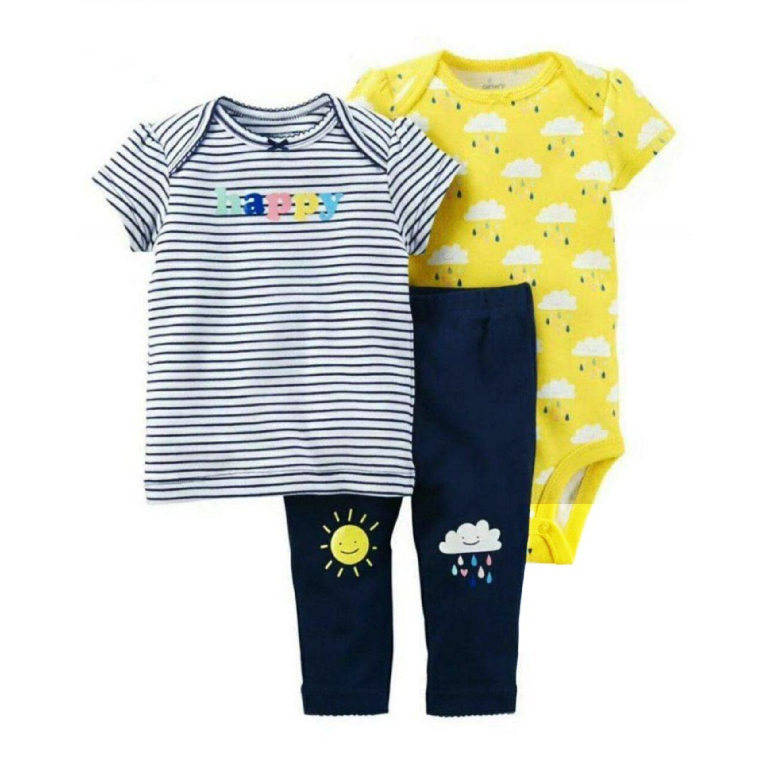 ست 3 تکه لباس نوزادی دخترانه کارترز کد 112