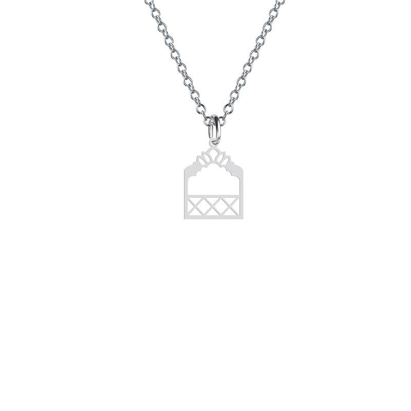 گردنبند نقره زنانه هایکا مدل طاق و طاقچه کد n.ha2-713