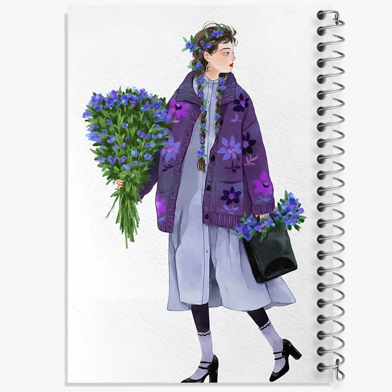 دفتر مشق 50 برگ خندالو طرح دخترانه کد F8373