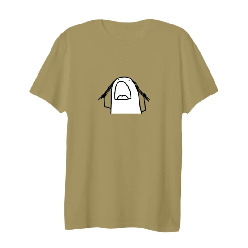 تی شرت لانگ آستین کوتاه زنانه مدل استیکر عصبانی