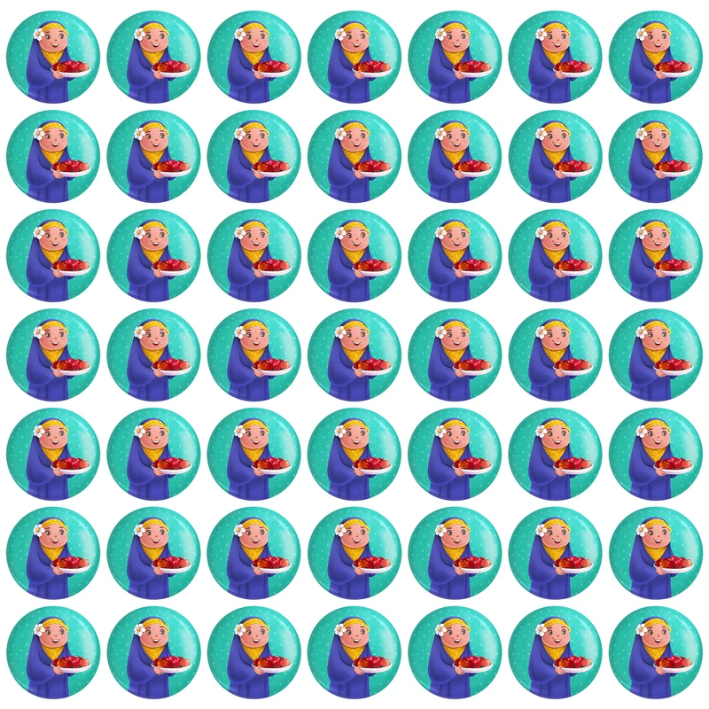 مگنت خندالو مدل کودکانه محرم و اربعین امام حسین کد 30007 بسته 49 عددی