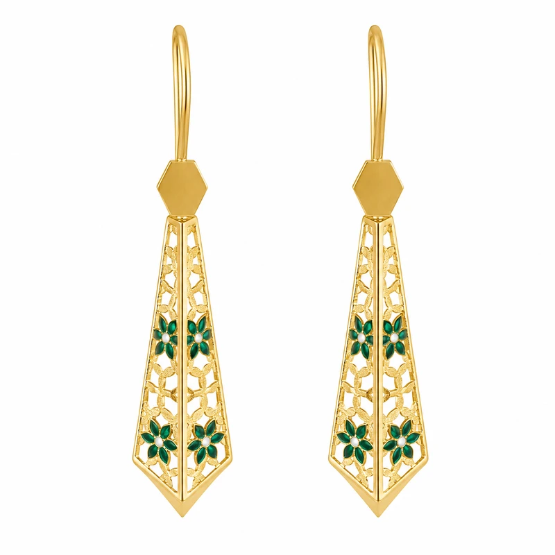 گوشواره عصایی طلا 18 عیار زنانه مان گالری مدل  رونیز کد EA01-0023600