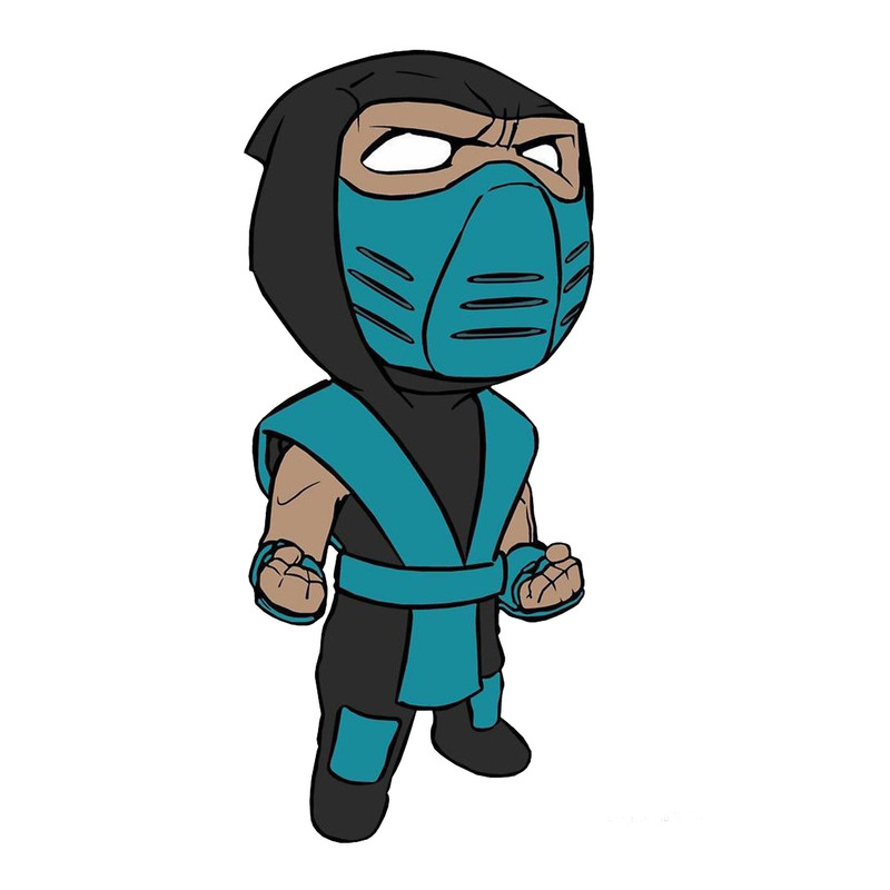 استیکر لپ تاپ و موبایل مدل بازی طرح سابزیرو مورتال کومبت Sub-Zero Mortal Kombat کد 4789