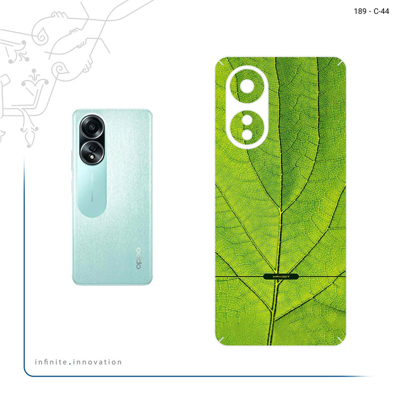 برچسب پوششی ماهوت مدل Leaf_Texture مناسب برای گوشی موبایل اپو A58 4G