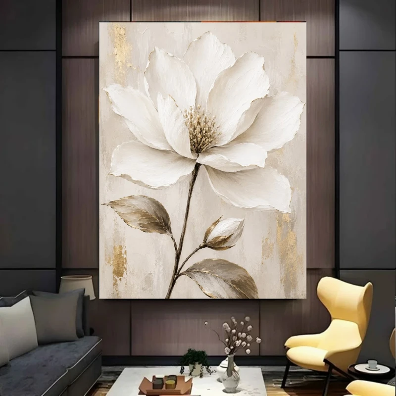 پوستر پارچه ای طرح مخمل  نقاشی گل مدل ساده کد BK58120
