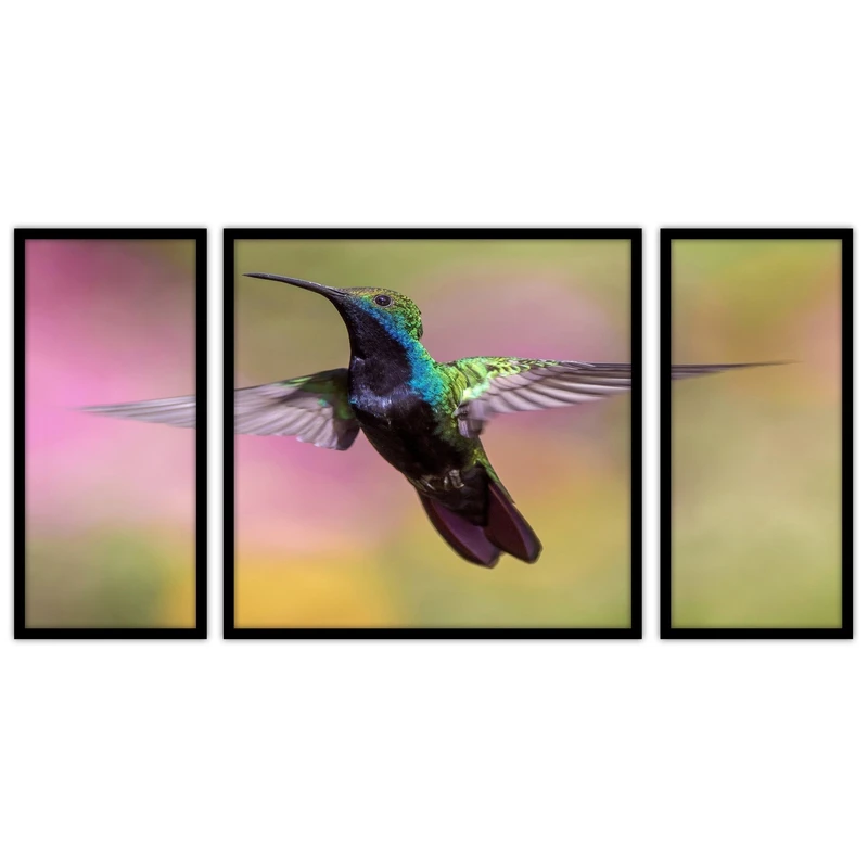 تابلو بکلیت طرح طبیعت و پرنده مدل B-bu3662 مجموعه 3 عددی