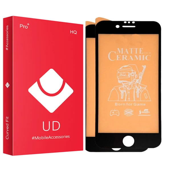 محافظ صفحه نمایش مات یو دی مدل +PRO مناسب برای گوشی موبایل اپل Iphone 6/ 7/ 8 بسته دو عددی