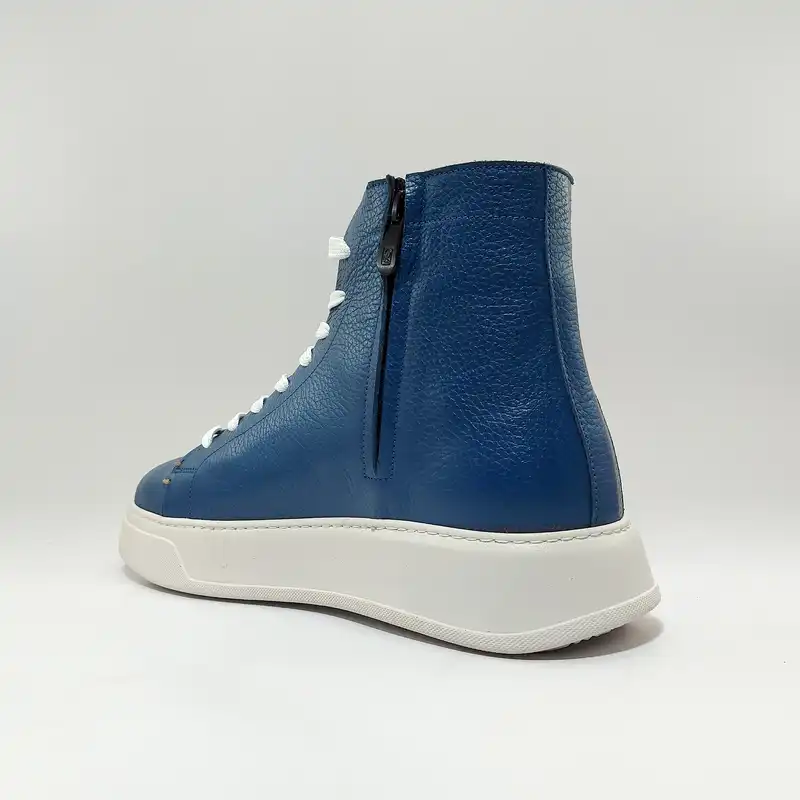 نیم بوت زنانه کرمانی مدل چرم دستدوز فلوتر کد 650 رنگ آبی