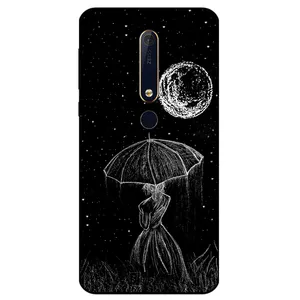 Megafone Girl and Moon 1369 Cover For Nokia 6.1