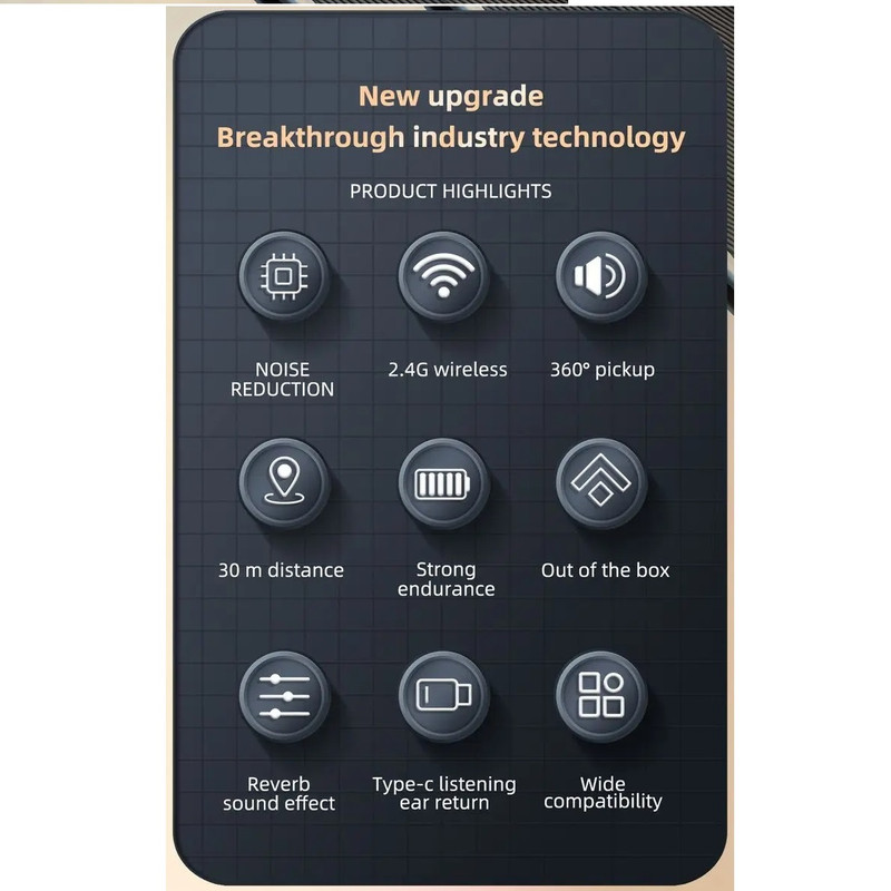 میکروفن بی سیم مدل SX25 Dual با درگاه اتصال Type-c