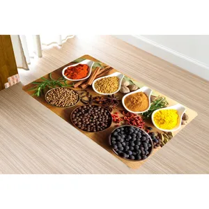 پادری مدل سه لایه رویه مخمل طرح ادویه کد S605 سایز 75x45 سانتی متر