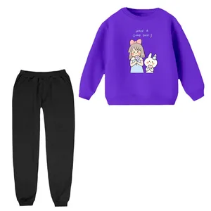 ست سویشرت و شلوار راحتی بچگانه مدل دختر و خرگوش 