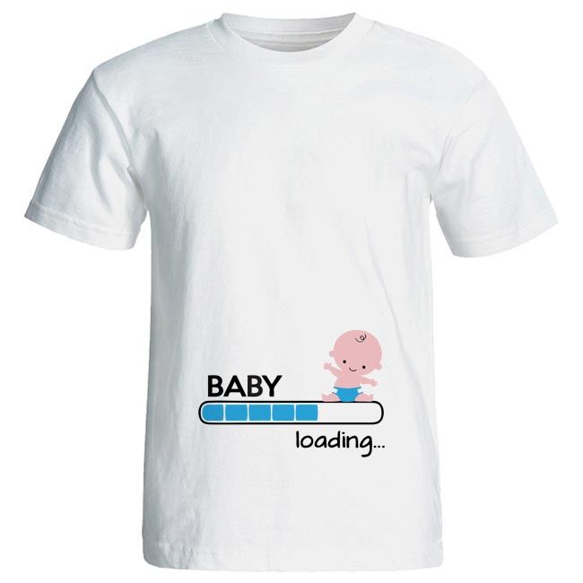 تی شرت بارداری طرح baby loading کد 3967