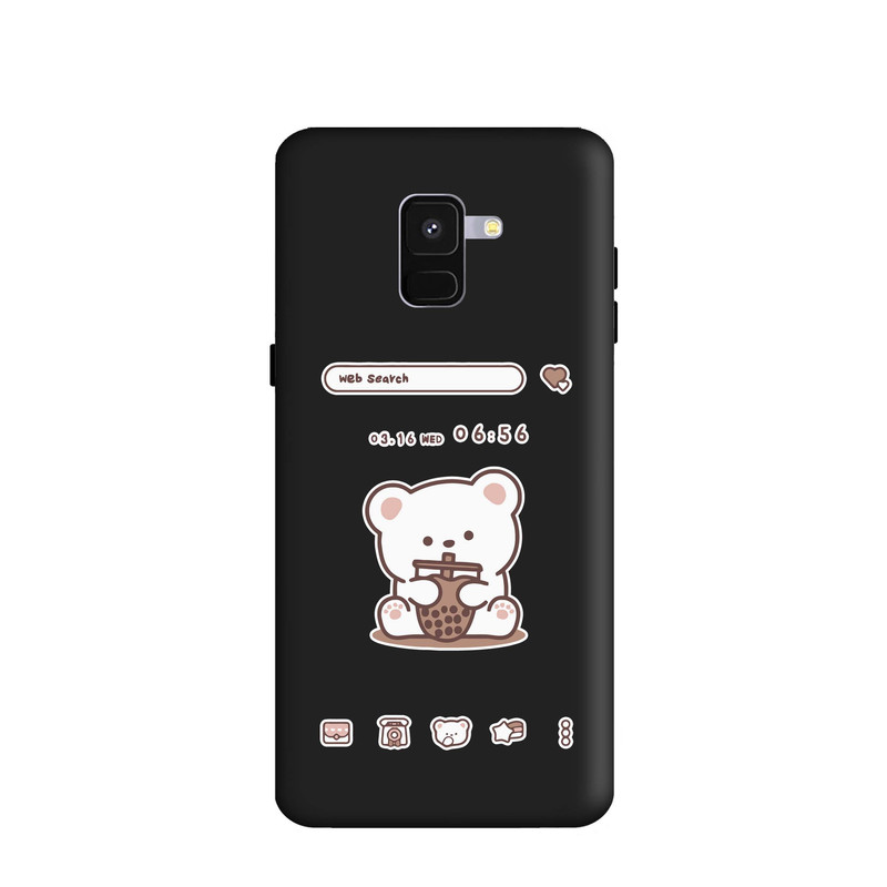 کاور طرح خرس اسموتی کد m2526 مناسب برای گوشی موبایل سامسونگ Galaxy A8 Plus 