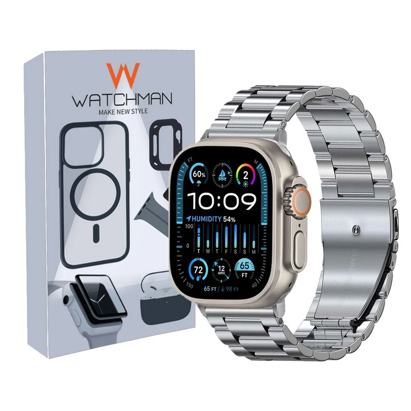 بند واچ من مدل 3Bead Steel مناسب برای اپل واچ Ultra / Ultra 2 49 mm