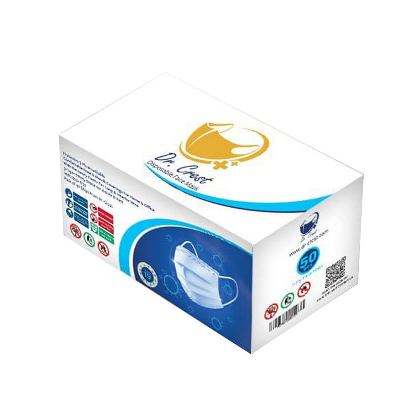 ماسک تنفسی سه لایه دکتر کرست مدل Dr-C50 بسته 50 عددی