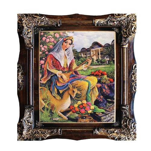 تابلو فرش ماشینی نارسیس طرح چهره کد 20