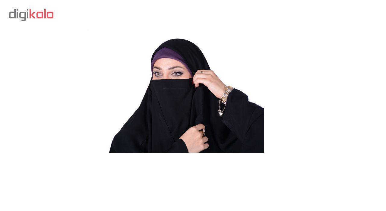 چادر لبنانی شهر حجاب مدل صدفی کرپ کریستال کد 8010 -  - 6