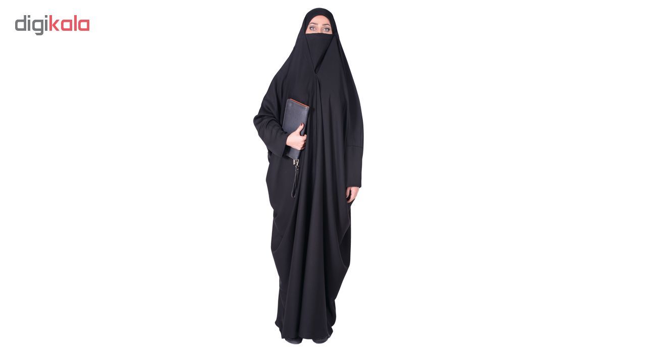 چادر لبنانی شهر حجاب مدل صدفی کن کن ژرژت کد 8042 -  - 6