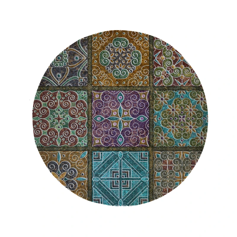 پادری مدل دایره طرح کلاسیک کد 5264 سایز 90 × 90 سانتی متر 