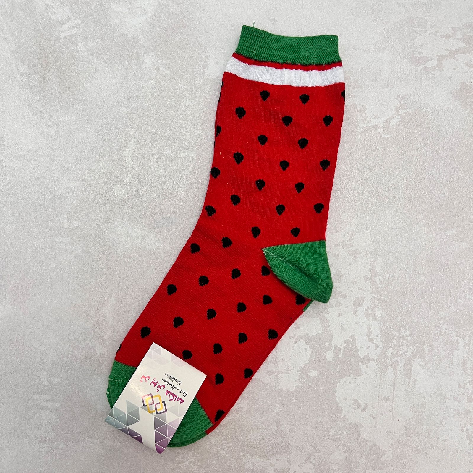 جوراب زنانه تن پوش هنگامه مدل هندوانه یلدایی -  - 2