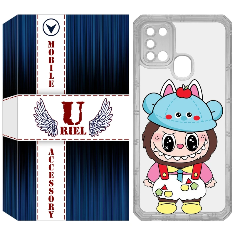 کاور یوریل مدل Clear کد 123 طرح لبوبو Labubu مناسب برای گوشی موبایل سامسونگ Galaxy A21S