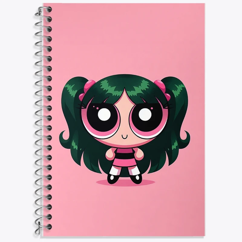 دفتر زبان 50 برگ خندالو مدل دو خط طرح دختران نیرومند کد F2749